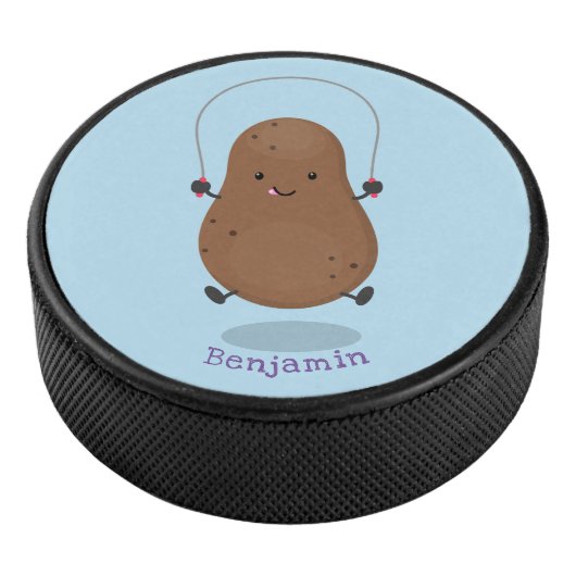 かわいいハッピーポテトジャンプのロープ漫画 アイスホッケーパック (3/4)