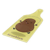 かわいいハッピーポテトジャンプのロープ漫画 カッティングボード (角)