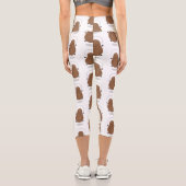 かわいいハッピーポテトジャンプのロープ漫画 カプリレギンス (裏面)