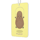 かわいいハッピーポテトジャンプのロープ漫画 カーエアーフレッシュナー (左)