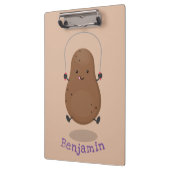 かわいいハッピーポテトジャンプのロープ漫画 クリップボード (左)