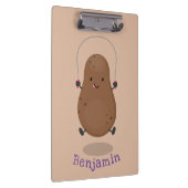 かわいいハッピーポテトジャンプのロープ漫画 クリップボード (右)