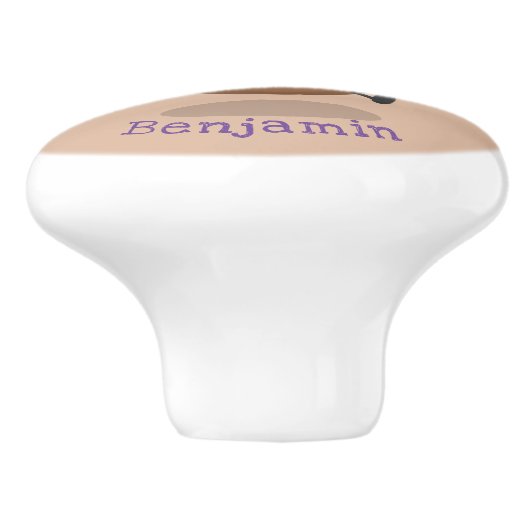 かわいいハッピーポテトジャンプのロープ漫画 セラミックノブ (側面)