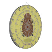 かわいいハッピーポテトジャンプのロープ漫画 ダーツボード (正面左)