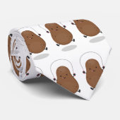 かわいいハッピーポテトジャンプのロープ漫画 ネクタイ (ロール)