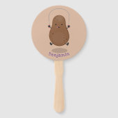 かわいいハッピーポテトジャンプのロープ漫画 ハンドファン (正面)