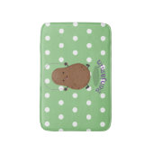 かわいいハッピーポテトジャンプのロープ漫画 バスマット (正面縦)