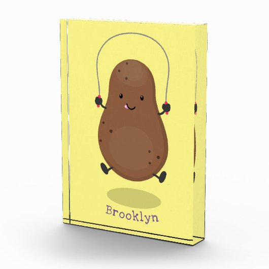 かわいいハッピーポテトジャンプのロープ漫画 フォトブロック (右)