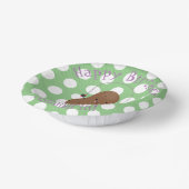 かわいいハッピーポテトジャンプのロープ漫画 ペーパーボウル (傾斜あり)