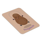 かわいいハッピーポテトジャンプのロープ漫画 マグネット (右側)