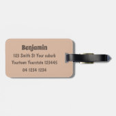 かわいいハッピーポテトジャンプのロープ漫画 ラゲッジタグ (裏面横)