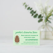 かわいいハッピーポテトジャンプのロープ漫画 名刺 (スタンド正面)