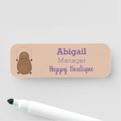 かわいいハッピーポテトジャンプのロープ漫画 名札 (インサイチュ)