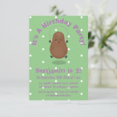 かわいいハッピーポテトジャンプのロープ漫画 招待状 (スタンド正面)