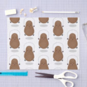 かわいいハッピーポテトジャンプのロープ漫画 薄葉紙 (クラフト)