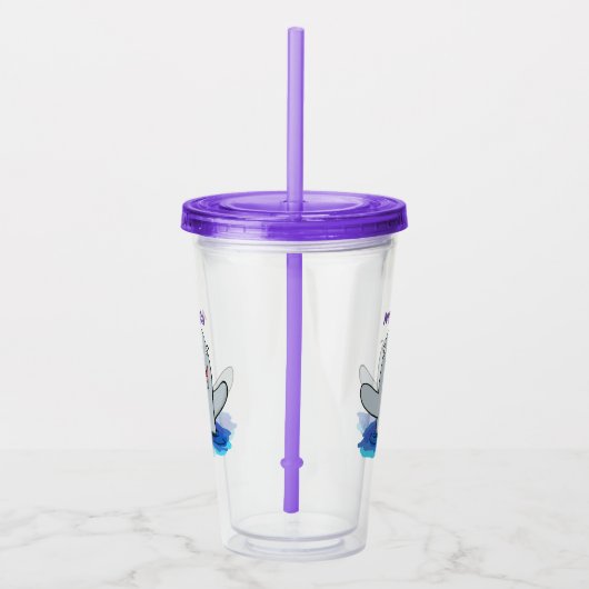 かわいいハッピーポルノの漫画イラストレーション アクリルタンブラー (右)