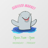 かわいいハッピーポルノの漫画イラストレーション ウィンドウサイン (シート)