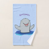 かわいいハッピーポルノの漫画イラストレーション バスタオルセット (ハンドタオル)