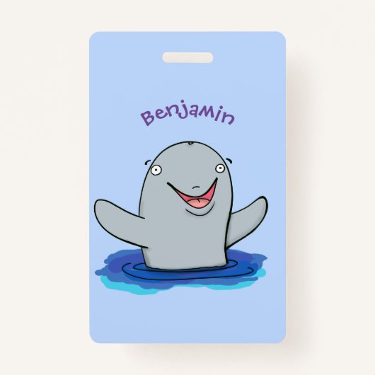 かわいいハッピーポルノの漫画イラストレーション バッジ (正面)