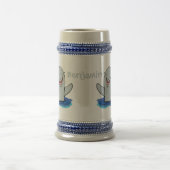 かわいいハッピーポルノの漫画イラストレーション ビールジョッキ (中央)