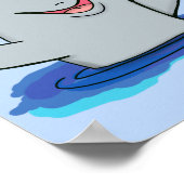 かわいいハッピーポルノの漫画イラストレーション ポスター (角)