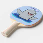 かわいいハッピーポルノの漫画イラストレーション 卓球ラケット (正面アングル)