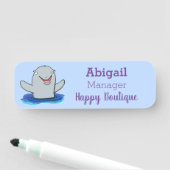 かわいいハッピーポルノの漫画イラストレーション 名札 (インサイチュ)