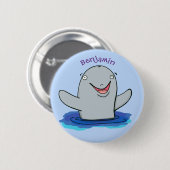 かわいいハッピーポルノの漫画イラストレーション 缶バッジ (正面&裏面)