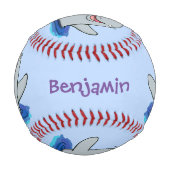 かわいいハッピーポルノの漫画イラストレーション 野球ボール (正面)