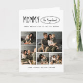 かわいいハッピーマザーの日の写真折り返し挨拶 カード (正面)