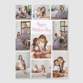 かわいいハッピーマザーの日フォトコラージュのマグネットカード (正面)