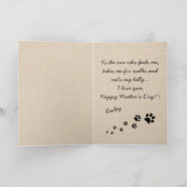 かわいいハッピーマザーズと父親の日と犬の写真 カード (内部)