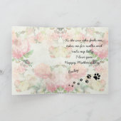 かわいいハッピーマザーズと父親の日と犬の写真 カード (内部)