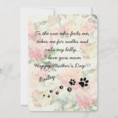 かわいいハッピーマザーズと父親の日と犬の写真 シーズンカード (裏面)