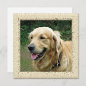 かわいいハッピーマザーズと父親の日と犬の写真 案内状 (正面/裏面)