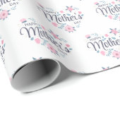 かわいいハッピーマザーズデイフローラハートタイル ラッピングペーパー (ロールコーナー)