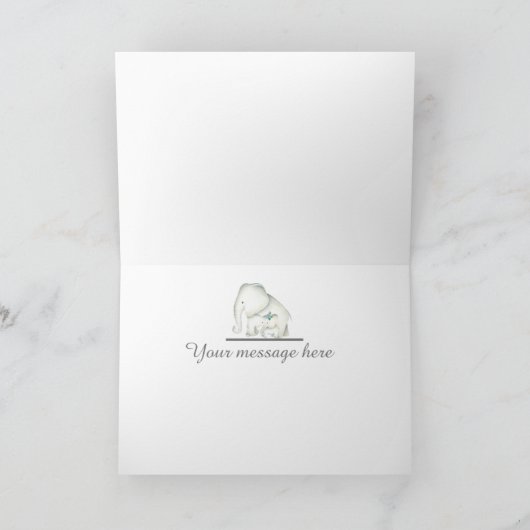 かわいいハッピーマザーデイエレファントカード カード (内部)