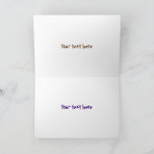 かわいいハッピーマンガイラストレーション カード (内部)