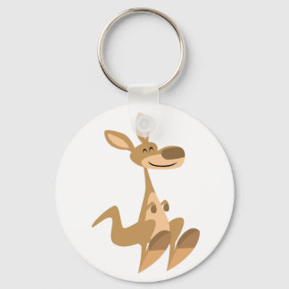 かわいいハッピーマンガカンガルーKeychain キーホルダー