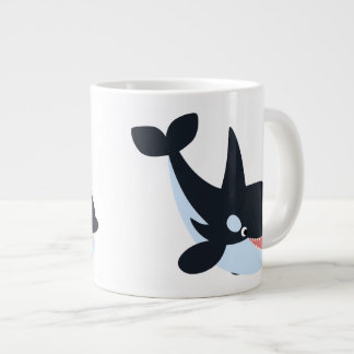 かわいいハッピーマンガキラーホエールジャンボマグカップ ジャンボコーヒーマグカップ