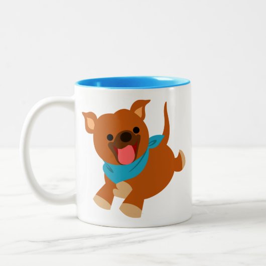 かわいいハッピーマンガスタフィマグ ツートーンマグカップ (左)