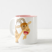 かわいいハッピーマンガヤギマウスパッド ツートーンマグカップ (正面左)