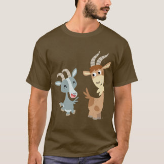 かわいいハッピーマンガヤギTシャツ Tシャツ