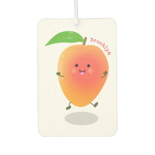かわいいハッピーマンゴーイラストレーション カーエアーフレッシュナー