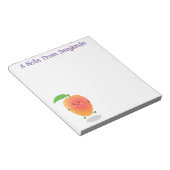 かわいいハッピーマンゴー漫画イラストレーション ノートパッド (アングル)