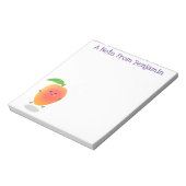 かわいいハッピーマンゴー漫画イラストレーション ノートパッド (回転)