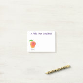 かわいいハッピーマンゴー漫画イラストレーション ポストイット (デスク上)