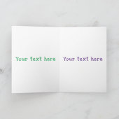 かわいいハッピーマンゴー黄色の漫画イラストレーション カード (内部)