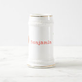 かわいいハッピーマンゴー黄色の漫画イラストレーション ビールジョッキ (中央)