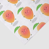 かわいいハッピーマンゴー黄色の漫画イラストレーション 薄葉紙 (詳細)